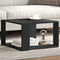 vidaXL Coffee Table Black 51.5x51.5x30 cm Engineered Wood