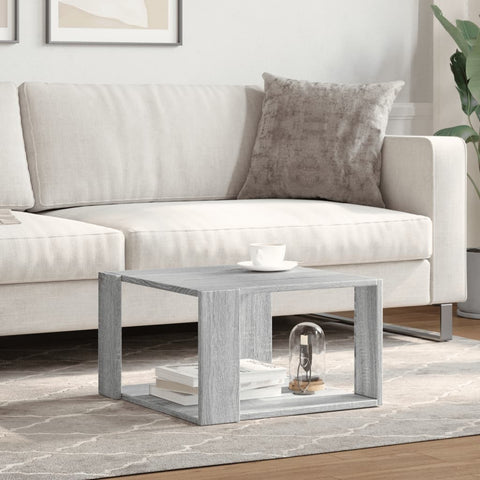 vidaXL Coffee Table Grey Sonoma 51.5x51.5x30 cm Engineered Wood