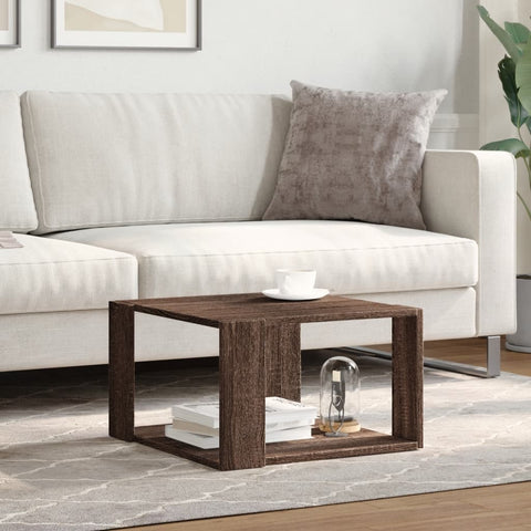 vidaXL Coffee Table Brown Oak 51.5x51.5x30 cm Engineered Wood