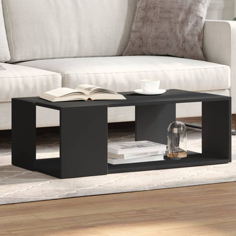 vidaXL Coffee Table Black 89.5x48x30 cm Engineered Wood