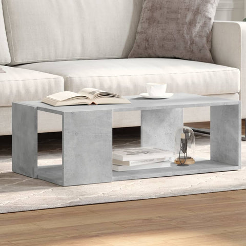 vidaXL Coffee Table Concrete Grey 89.5x48x30 cm Engineered Wood