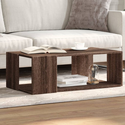 vidaXL Coffee Table Brown Oak 89.5x48x30 cm Engineered Wood