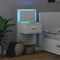 vidaXL Wall-mounted Bedside Cabinet with LED Lights White