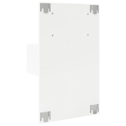 vidaXL Wall-mounted Bedside Cabinet with LED Lights White