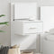 vidaXL Wall-mounted Bedside Cabinet with LED Lights White