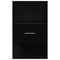 vidaXL Wall-mounted Bedside Cabinet with LED Lights Black