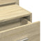 vidaXL Wall-mounted Bedside Cabinet with LED Lights Sonoma Oak