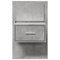 vidaXL Wall-mounted Bedside Cabinet with LED Lights Concrete Grey