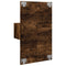 vidaXL Wall-mounted Bedside Cabinet with LED Lights Smoked Oak