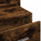 vidaXL Wall-mounted Bedside Cabinet with LED Lights Smoked Oak
