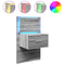 vidaXL Wall-mounted Bedside Cabinet with LED Lights Grey Sonoma