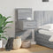 vidaXL Wall-mounted Bedside Cabinet with LED Lights Grey Sonoma
