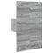 vidaXL Wall-mounted Bedside Cabinet with LED Lights Grey Sonoma