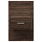 vidaXL Wall-mounted Bedside Cabinet with LED Lights Brown Oak