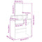 vidaXL Dressing Table with Mirror White 80x41x144.5 cm