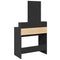 vidaXL Dressing Table with Mirror Black 80x41x144.5 cm