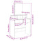 vidaXL Dressing Table with Mirror Sonoma Oak 80x41x144.5 cm