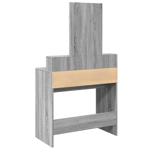 vidaXL Dressing Table with Mirror Grey Sonoma 80x41x144.5 cm