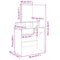 vidaXL Dressing Table with Mirror Grey Sonoma 80x41x144.5 cm