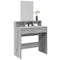 vidaXL Dressing Table with Mirror Grey Sonoma 80x41x144.5 cm
