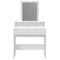 vidaXL Dressing Table with LED White 80x41x144.5 cm