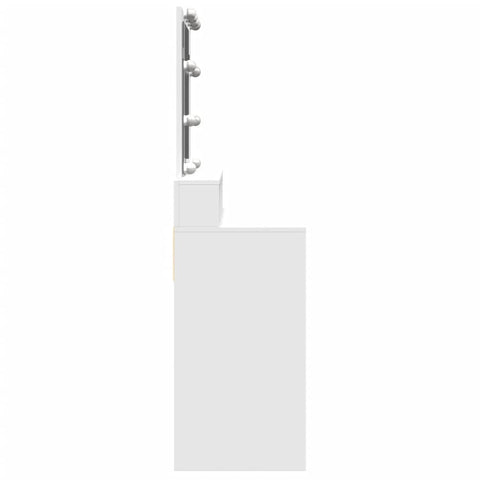 vidaXL Dressing Table with LED White 80x41x144.5 cm
