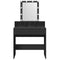 vidaXL Dressing Table with LED Black 80x41x144.5 cm