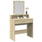 vidaXL Dressing Table with LED Sonoma Oak 80x41x144.5 cm