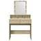 vidaXL Dressing Table with LED Sonoma Oak 80x41x144.5 cm