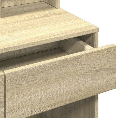 vidaXL Dressing Table with LED Sonoma Oak 80x41x144.5 cm
