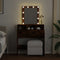 vidaXL Dressing Table with LED Smoked Oak 80x41x144.5 cm