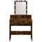 vidaXL Dressing Table with LED Smoked Oak 80x41x144.5 cm
