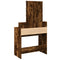 vidaXL Dressing Table with LED Smoked Oak 80x41x144.5 cm