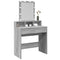 vidaXL Dressing Table with LED Grey Sonoma 80x41x144.5 cm