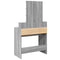 vidaXL Dressing Table with LED Grey Sonoma 80x41x144.5 cm