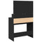 vidaXL Dressing Table with LED Black 80x41x134.5 cm