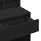 vidaXL Dressing Table with LED Black 80x41x134.5 cm
