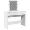 vidaXL Dressing Table with LED White 100x40x130 cm