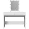 vidaXL Dressing Table with LED White 100x40x130 cm