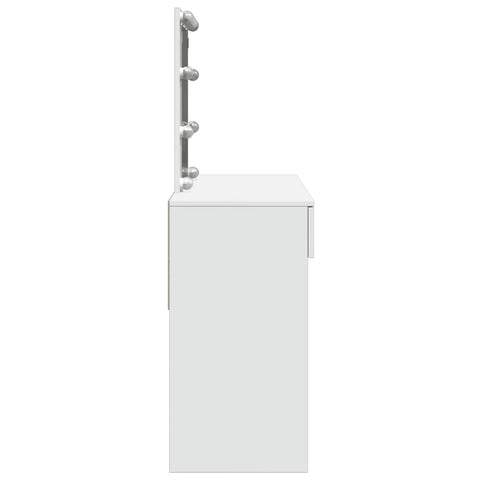 vidaXL Dressing Table with LED White 100x40x130 cm
