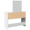 vidaXL Dressing Table with LED White 100x40x130 cm
