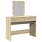 vidaXL Dressing Table with LED Sonoma Oak 100x40x130 cm