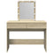 vidaXL Dressing Table with LED Sonoma Oak 100x40x130 cm