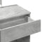 vidaXL Dressing Table with LED Concrete Grey 100x40x130 cm