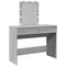 vidaXL Dressing Table with LED Grey Sonoma 100x40x130 cm