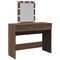 vidaXL Dressing Table with LED Brown Oak 100x40x130 cm