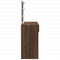 vidaXL Dressing Table with LED Brown Oak 100x40x130 cm