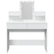 vidaXL Dressing Table with LED White 100x40x130 cm