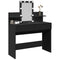 vidaXL Dressing Table with LED Black 100x40x130 cm