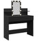 vidaXL Dressing Table with LED Black 100x40x130 cm